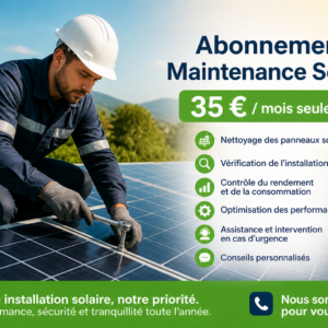 Un technicien fait la maintenance des installation photovoltaïque